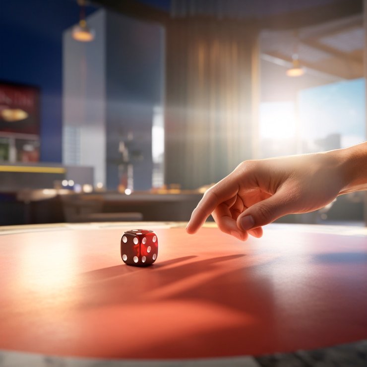 Interface Teen Patti dengan chip dan kartu